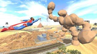 Franklin Become Superman to Survive Sandstorm in Indian Bike Driving 3D