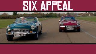 British Six Cylinder Classic Sports Cars: MGC Roadster vs. Triumph GT6 vs. 2021 Jaguar F-Type R