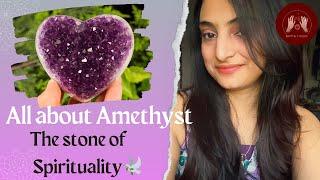 Amethyst crystal benefits| ऍमेथिस्ट क्रिस्टल फायदे-जमुनिया रत्न Third eye chakra healing #amethyst