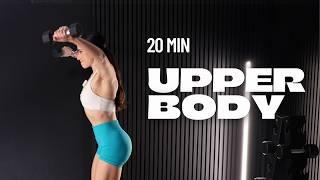 20 MIN UPPER BODY | WEEK 1 / WORKOUT 1 (Tone & Sculpt, with Dumbbells)