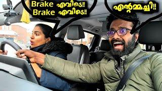 ഭാര്യയെ Driving പഠിപ്പിക്കാൻ ഇറങ്ങിയതാ..അടി ആയി !!