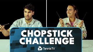 ATP & WTA Tennis Stars Attempt 'The Chopstick Challenge' 