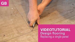 Replacing a single panel Vinyl flooring for clicking in | GB