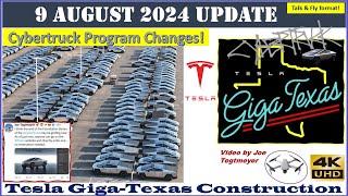 100s of Cybertrucks, S Tunnels & Roofing, E Concrete & Rebar! 9 Aug 2024 Giga Texas Update (07:35AM)