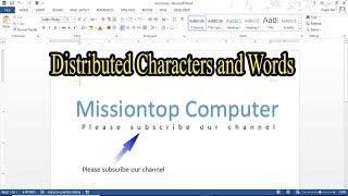 How to add space between characters and words in Microsoft Word