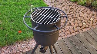 2 in 1  Feuertonne und Grill selber bauen - DIY