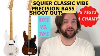 Squier Classic Vibe 50's vs. 70's Precision Bass Shoot Out