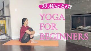 Yoga For Beginners-30 Minute Home Yoga Workout in Telugu||30 నిమిషాల హోమ్ యోగా వర్కౌట్ ఫర్ బిగినర్స్