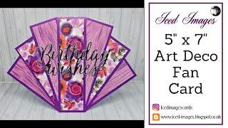 5x7 Art Deco Fan Card