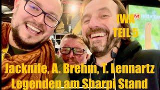 IWA 2025 Sharpi Stand. Jacknife, Arthur Brehm und Tony Lennartz die größten deutschen Messerdesigner