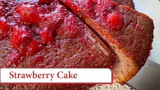 #کیک توت فرنگی خوشمزه#کیک خانگی خوشمزه#strawberry cake#strawberry recipe#torta#torta di fragole