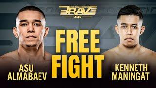 Asu Almabaev vs Kenneth Maningat  | FREE Full Fight | BRAVE CF 66