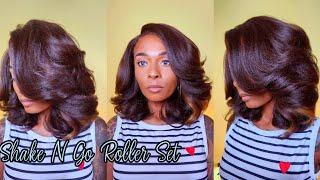 PRICE TEXTURE AND LAYERS! Shake-N-Go HD Lace Front Wig Legacy Glueless Snatched Roller Set