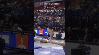 Leanne Wong earns a perfect 10.0 on beam!! #floridagators #collegegymnastics