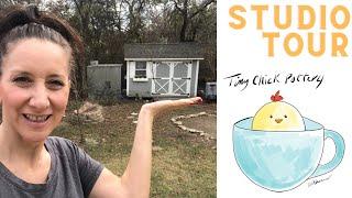 Tiny Pottery Studio Tour Before & After