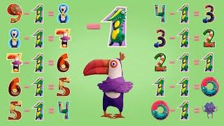 123 Clay Tale - Learn Subtraction -1 with Clay Animals! | Multhouse Studio Games