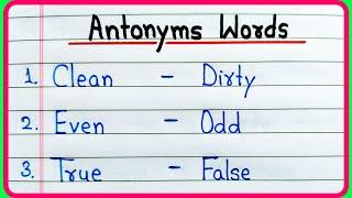 Antonyms words in English | 20 Antonyms words | Most Common and useful antonyms | What is antonyms