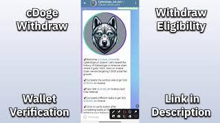 cDoge Telegram Bot Withdraw Process || CDoge Withdraw Eligibility