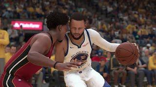 NBA 2K24 Gameplay - Golden State Warriors vs Miami Heat - Full Game Highlights - NBA 2K24 PS5