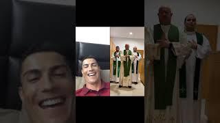 Ronaldo reacts Father Guilherme. #shorts #cristianoronaldo #padreguilherme (@padreguilherme)