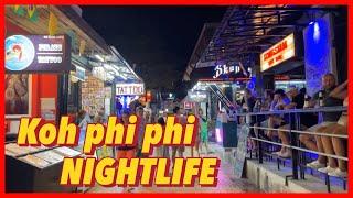 [4K] Koh Phi Phi NIGHTLIFE | walking streets & night market