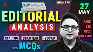 The Hindu Editorial Analysis | 27 May 2025 | Reading, Grammar, Vocab, MCQs | The Hindu Analysis