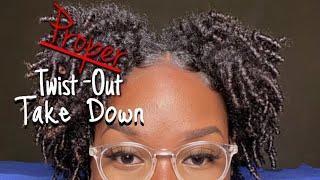 How To: PROPERLY Take Down A Twist Out | Natural Hair | *TIPS TO REDUCE FRIZZ*