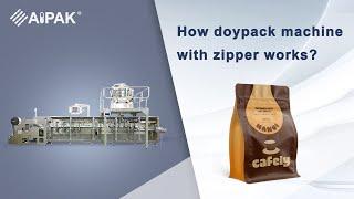 How doypack machine with zipper works?