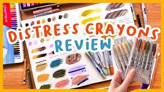 How to use Tim Holtz Distress Crayons! Comparing them to Neocolors and Gelatos ️