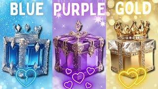 Choose your gift ||3 gift box challenge||2 Good vs 1 bad||Blue, purple vs gold ⭐#giftbox #quiz