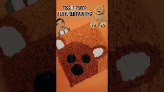 DIY tissue paper Textured Art #shorts #tissuepapercraft #texturedart #easycraft #craft #art #yt