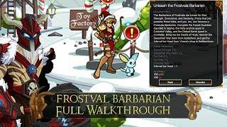 AQW Unleash the Frostval Barbarian Quest Full Walkthrough | How to get Frostval Barbarian Class