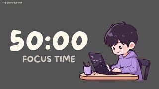 Pomodoro Timer - 50x2 | Rainforest + Brown Noise ༄⭒˚ | ADHD Study