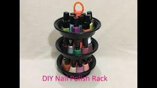 DIY Nail Polish organizer/Holder/Rack (reuse/recycle food containers)