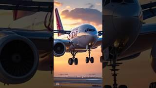 “Qatar Airways Landing Masterclass  | Butter Smooth Touchdown in Style ”#shorts #aviation