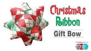 How to Make a Christmas Ribbon Gift Bow - TheRibbonRetreat.com