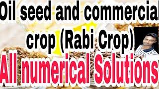 Oil seed and commercial crops....FORMULA AND NUMERICAL SOLUTION