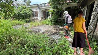 Girls Return Clean the Ancient Lim Wood Vina House Cut Grass overgrown encroachment