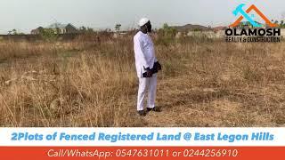 Land4Sale 01: 2 Plots of Fenced Registered Land FOR SALE @ East Legon Hills