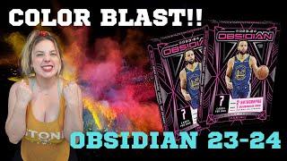 COLOR BLAST HIT! Obsidian Basketball 2023-24 2 Hobby Box Rip