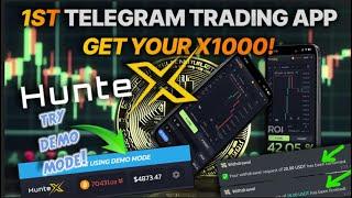 HUNTEX - It's LIVE!! 1st 1000X Leverage Telegram Trading Bot | Practice w/ A Demo Balance Of $5000