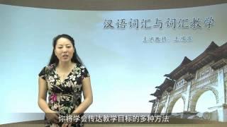 Chinese Vocabulary and Its Teaching Methodology 汉语词汇与词汇教学