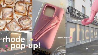 RHODE POP UP & HAUL   london diaries, hailey bieber, it girl shopping vlog