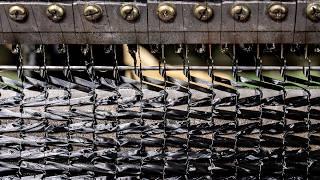 They Weave Plastic Bags! Shading Net Making Process in Korean Factory