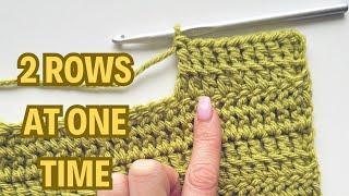 Crochet Hack: Double Crochet Technique for Fast 2-Row Crocheting