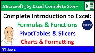 Excel Formulas & Functions, PivotTables, Slicers & Charts - 365 MECS 02