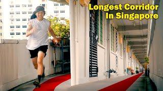 How long does it take to run the longest corridor in Singapore?