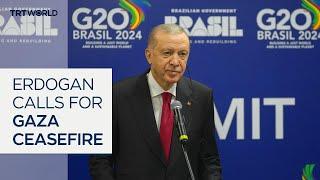 Erdogan renews calls for peace in Middle East at G20