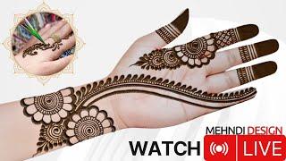 Mehndi Design LIVE  Mehndi design with @MehndiCorner  stylish mehndi design | mehandi | mehndi