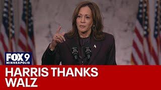 Kamala Harris thanks Gov. Walz during concession speech